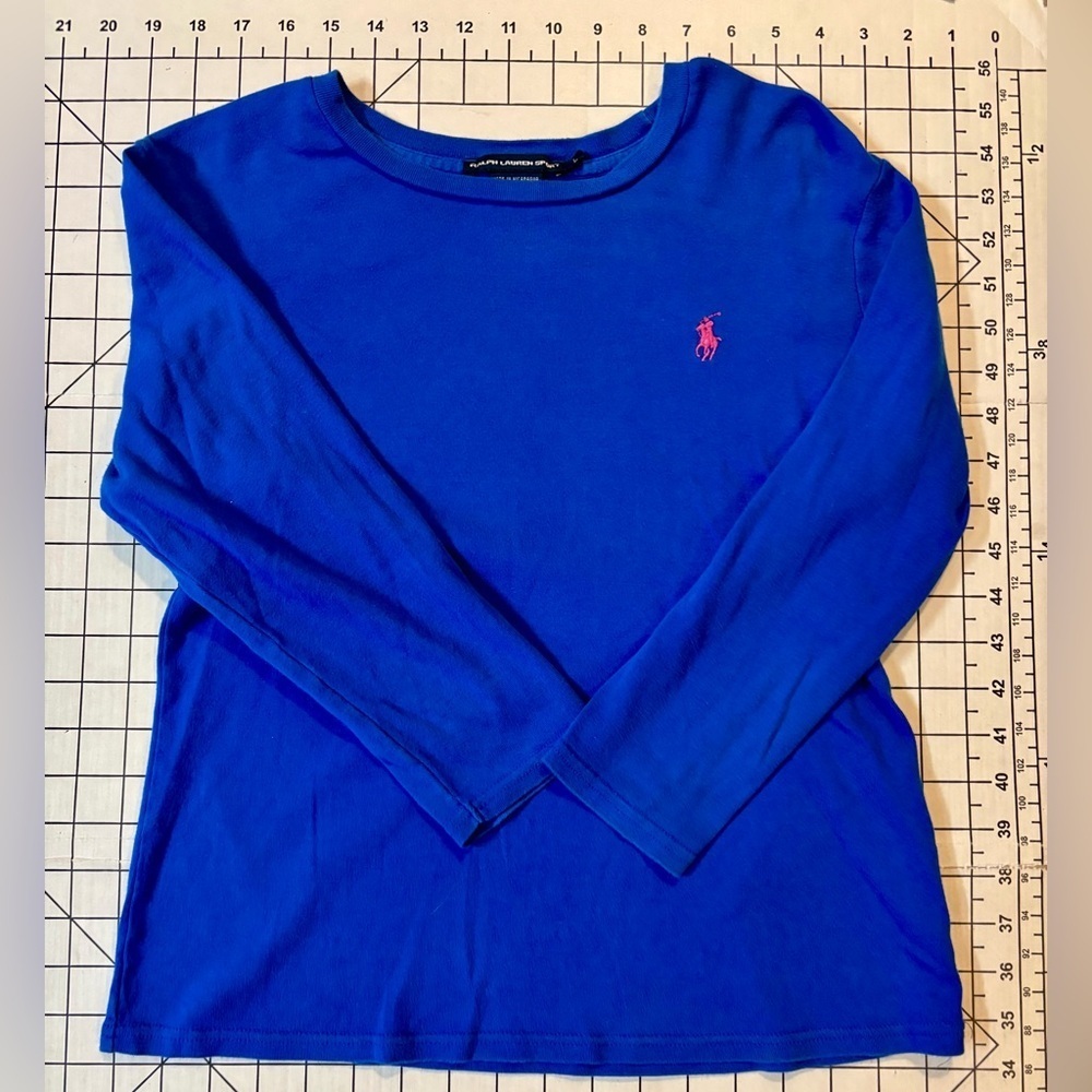 Polo Ralph Lauren Sport Women’s Size Large Blue Long‎ Sleeve Tee